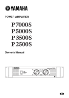 Yamaha P-2500-S - Owners Manual